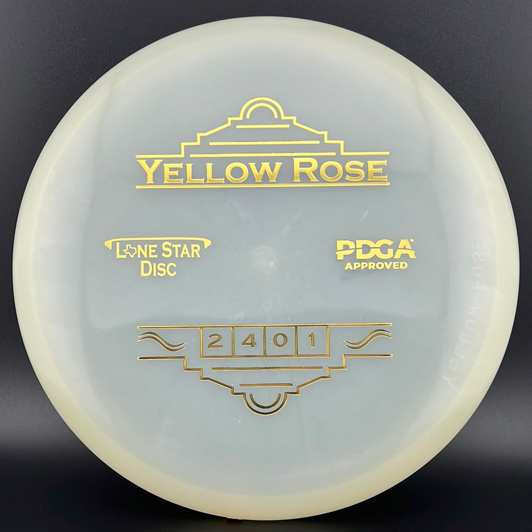 Alpha Glow Yellow Rose - First Run Lone Star Discs