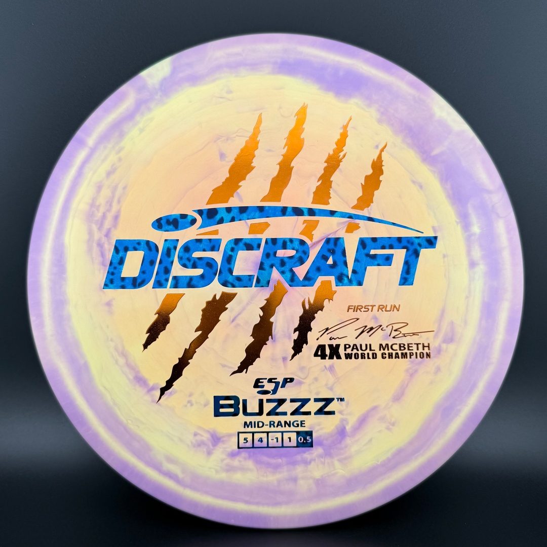 Swirly ESP Buzzz First Run - Paul McBeth 4x Claws - Orchid Discraft