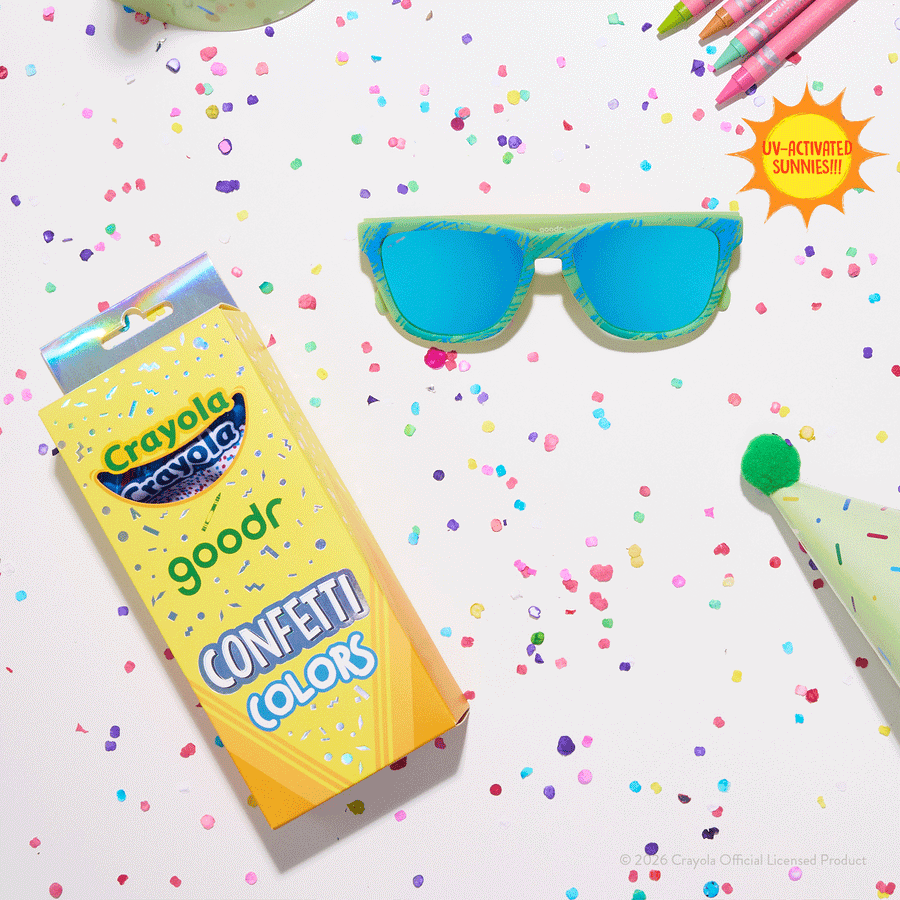 "Lime-A-Palooza" UV Activated Crayola OG Polarized Sunglasses Goodr