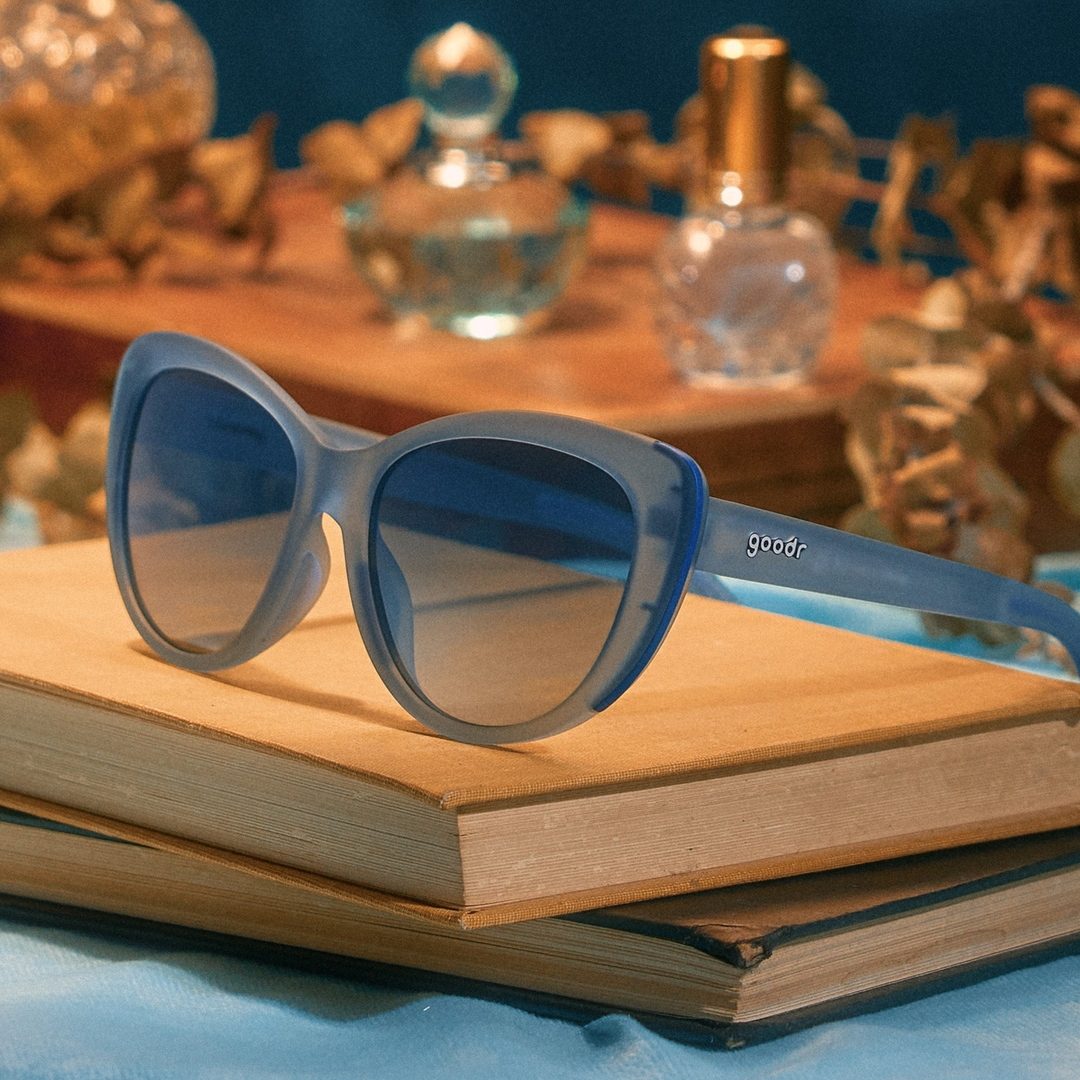 "Spin Me In Sapphire" Glam G Polarized Sunglasses Goodr