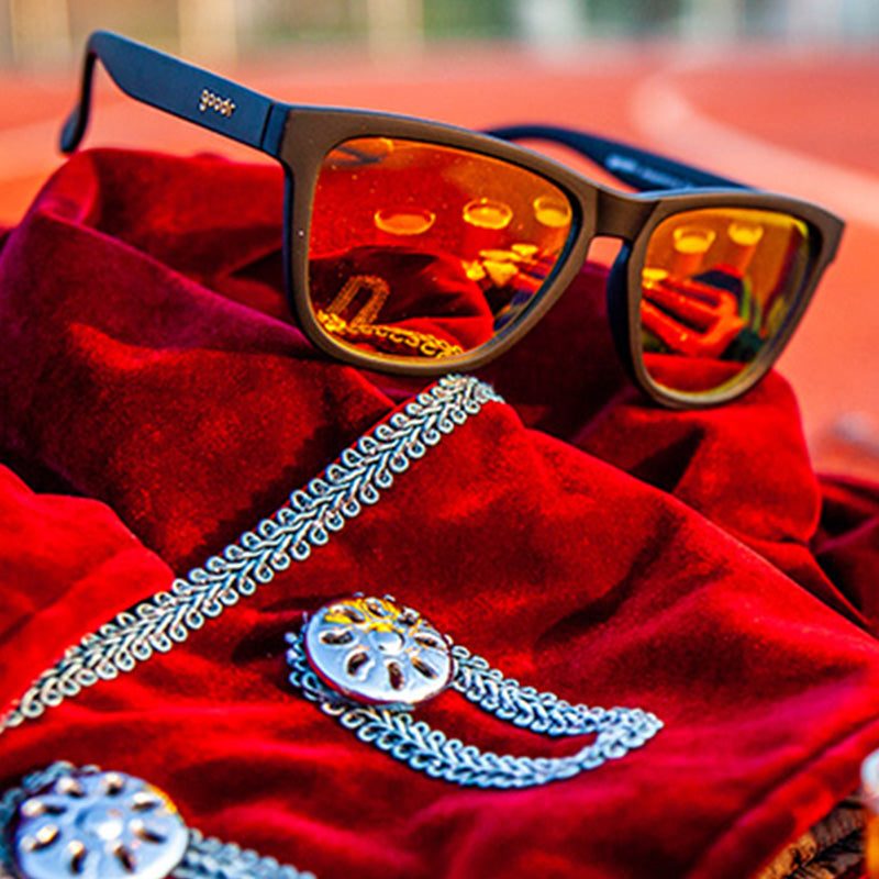 "Whiskey Shots With Satan” OG LARGE Polarized Sunglasses Goodr