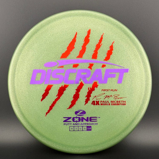 Z Zone First Run - Paul McBeth 4X Claws - Glitter Bomb! Discraft