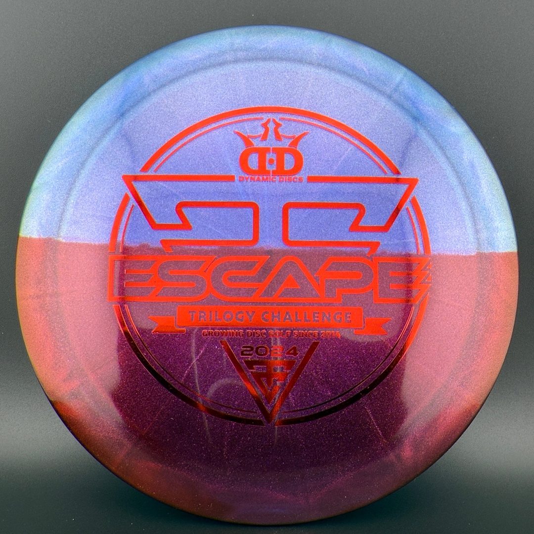 Lucid-Ice Glimmer Escape - Trilogy Challenge - Red Split Dyed Dynamic Discs