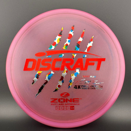 Z Zone First Run - Paul McBeth 4X Claws - Grape Wonderbread Discraft