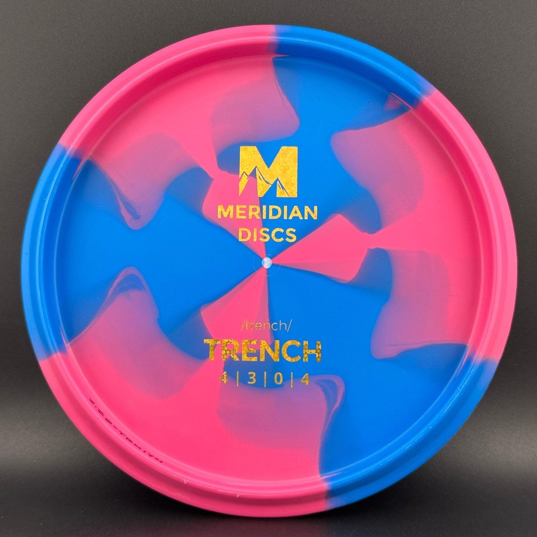 Marbled Graphite Trench Meridian Discs