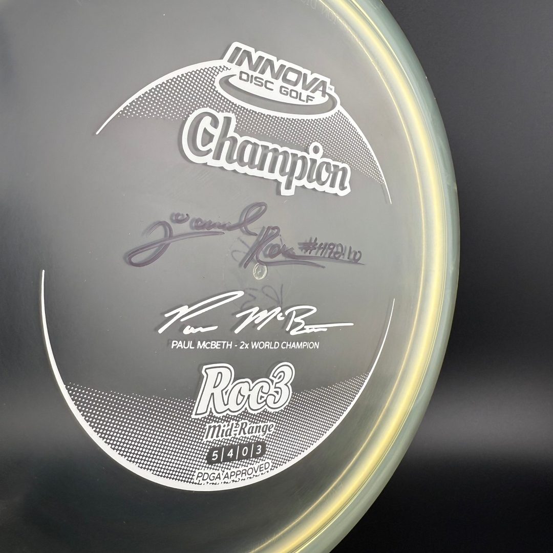 Champion Roc3 *Signed* - Jared Roan - 2013 Paul McBeth 2x! Innova