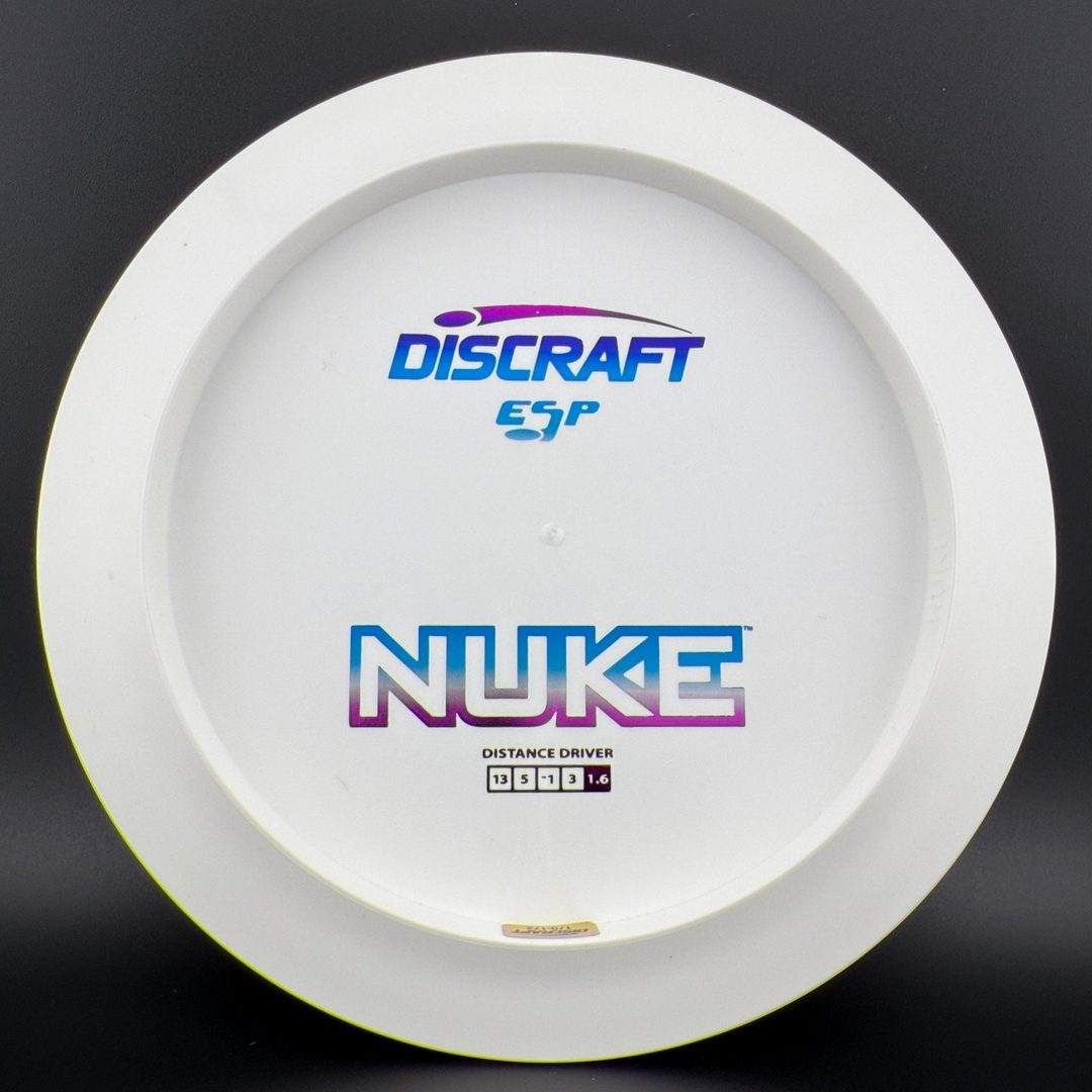 White ESP Nuke - Bottom Stamp Dyer's Delight Discraft