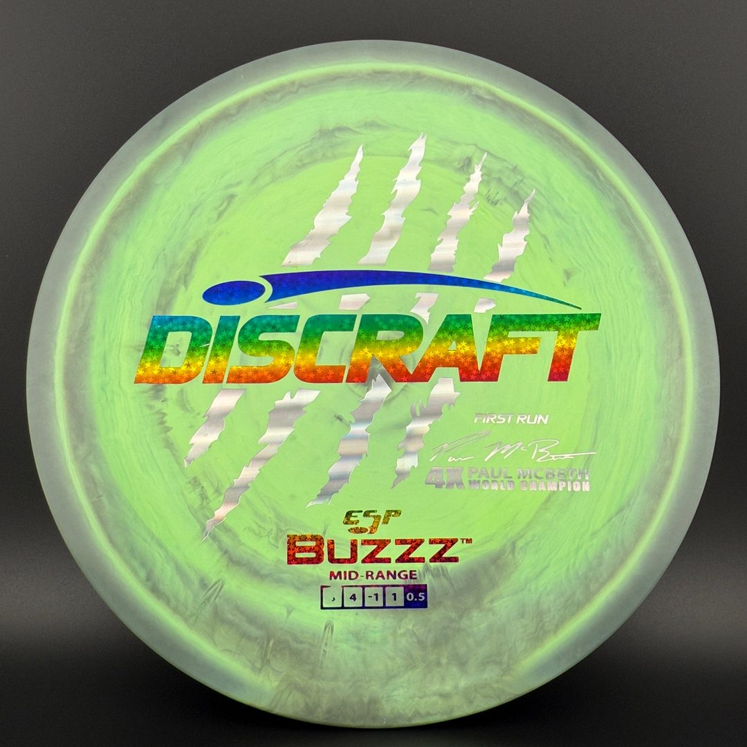 Swirly ESP Buzzz First Run - Paul McBeth 4x Claws - Acid Smoke Discraft