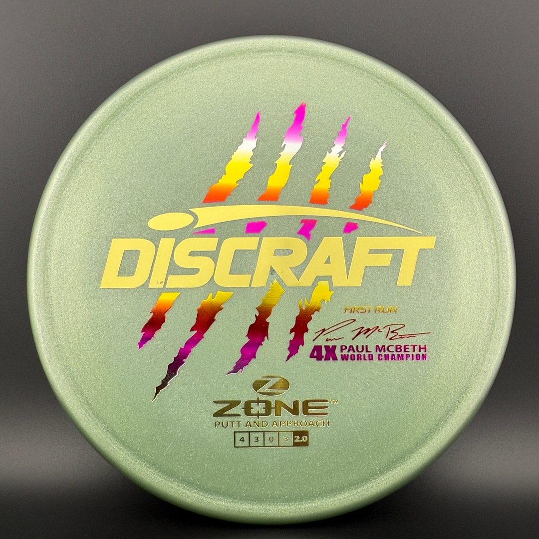 Z Zone First Run - Paul McBeth 4X Claws - Glitter Bomb! Discraft