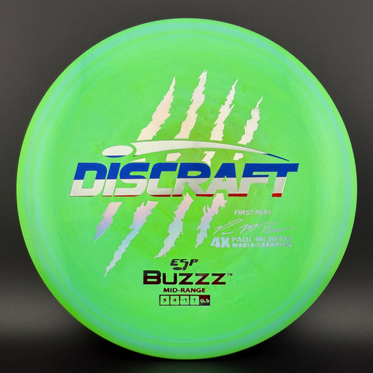 Swirly ESP Buzzz (First Run) - Paul McBeth 4x Claws - Acid Lime