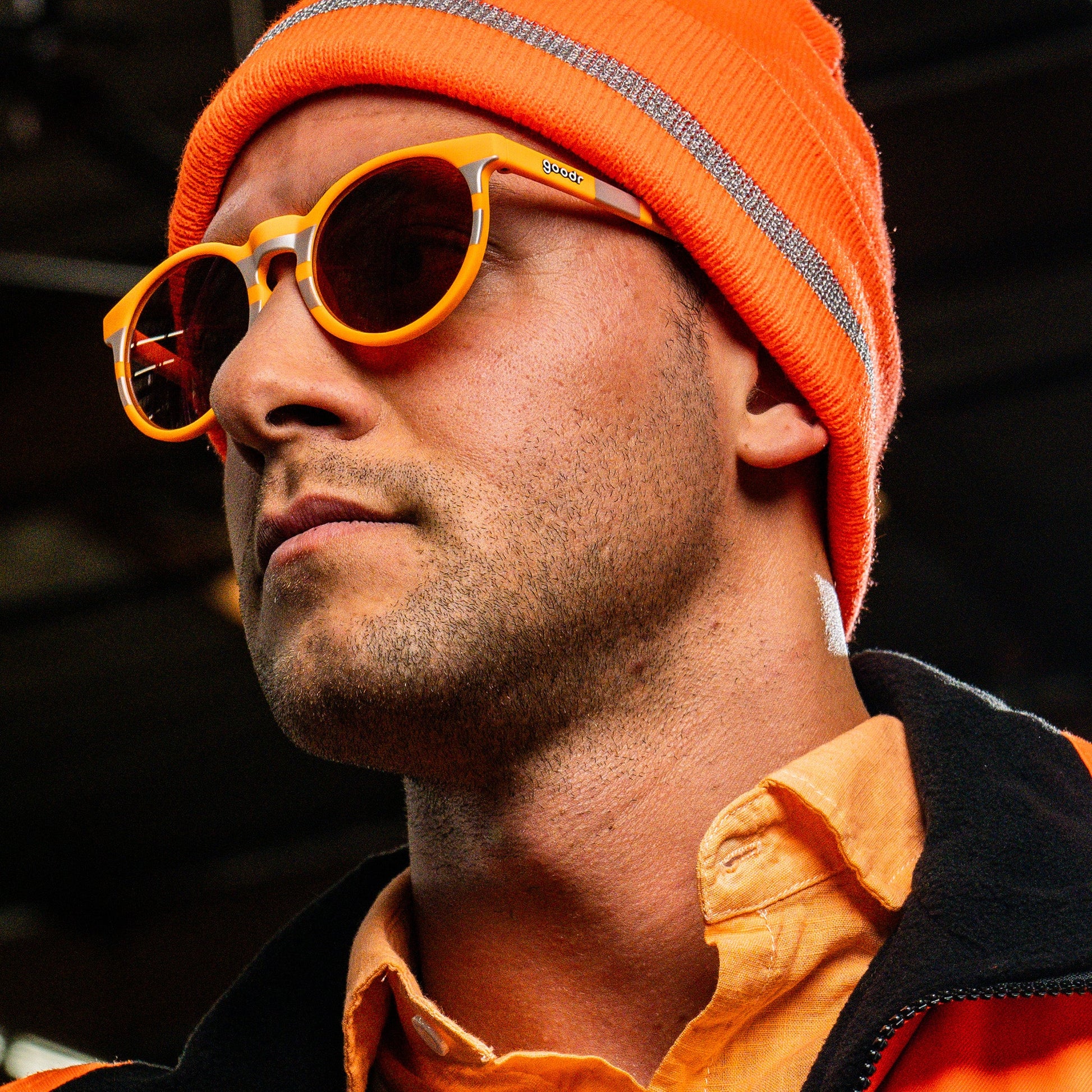"Face Under Construction” Limited Circle G Polarized Sunglasses Goodr