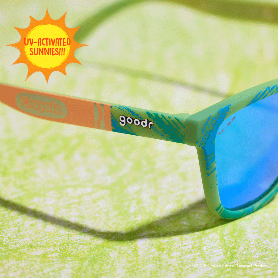 "Lime-A-Palooza" UV Activated Crayola OG Polarized Sunglasses Goodr