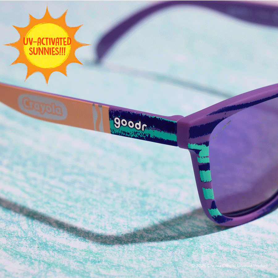 "Pool Party" UV Activated Crayola OG Polarized Sunglasses Goodr