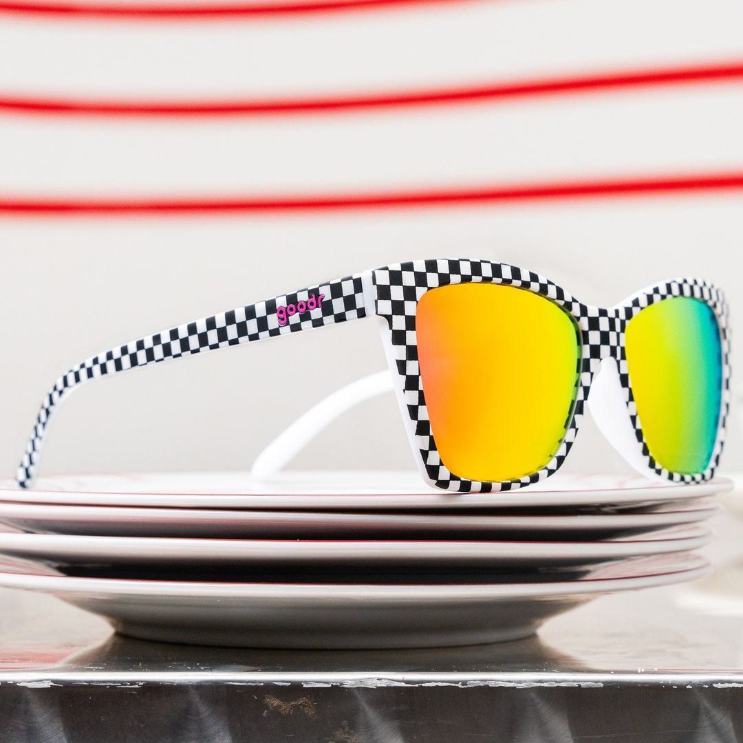 "Server With A Checkered Past" Polarized Pop G Sunglasses Goodr