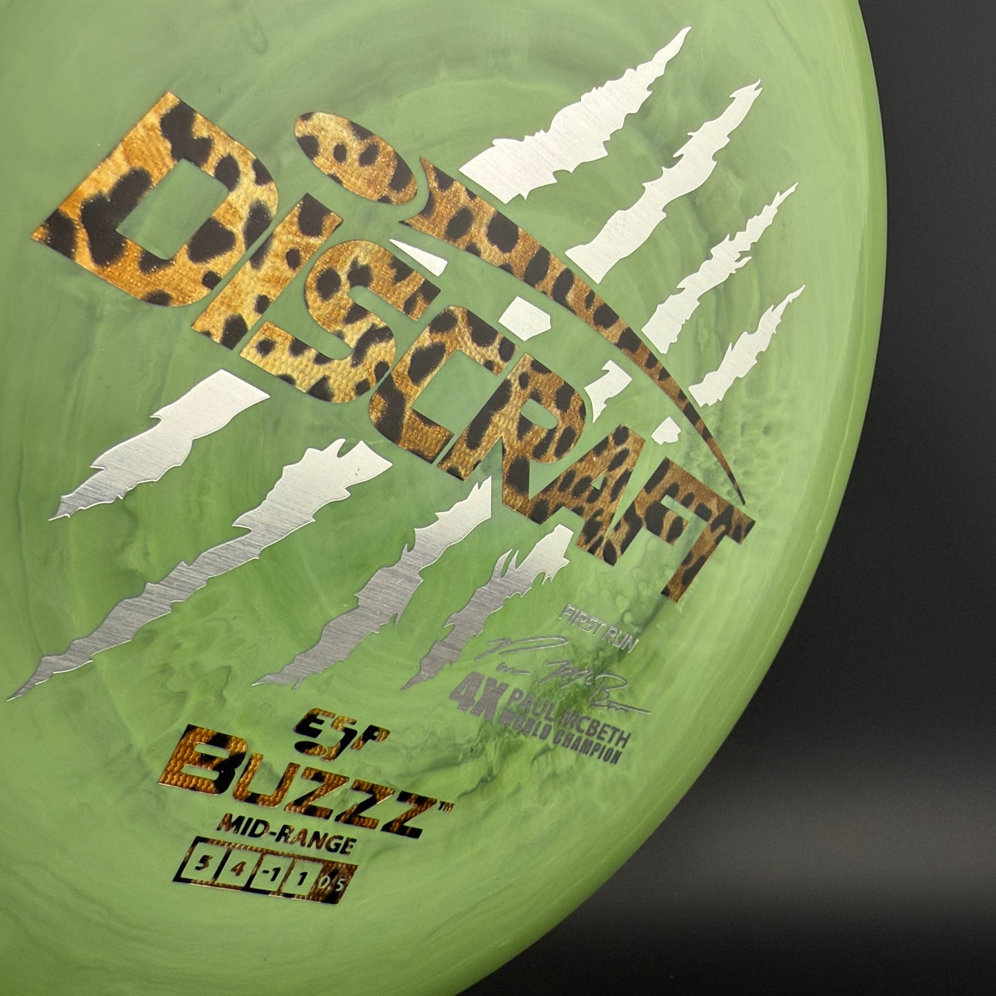 Swirly ESP Buzzz (First Run) - Paul McBeth 4x Claws - Olive Smoke