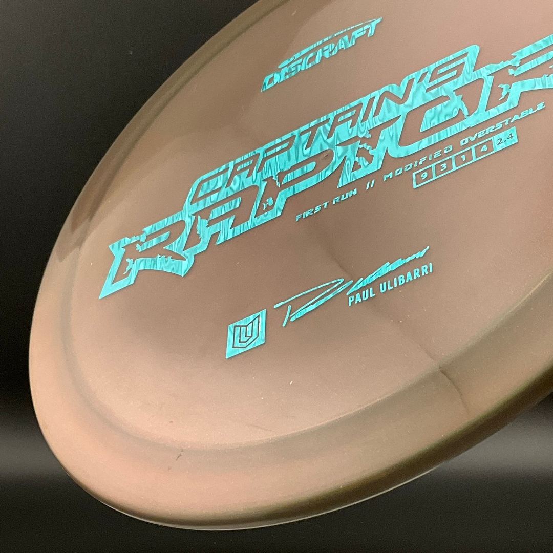 Captain's Raptor - First Run - Paul Ulibarri Signature Series - Metallic Iced Bronzed Colorshift Discraft