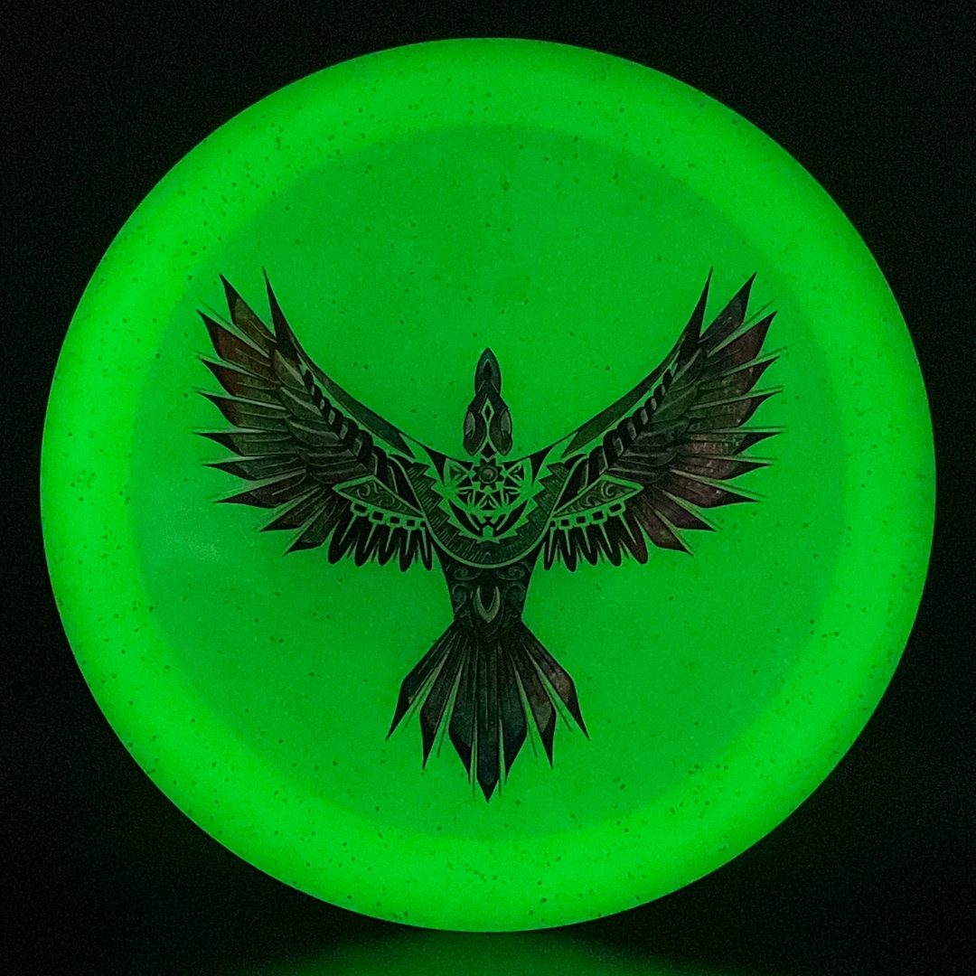 Metal Flake Glow Aztec X-Out - Eagle Triple Foil Infinite Discs