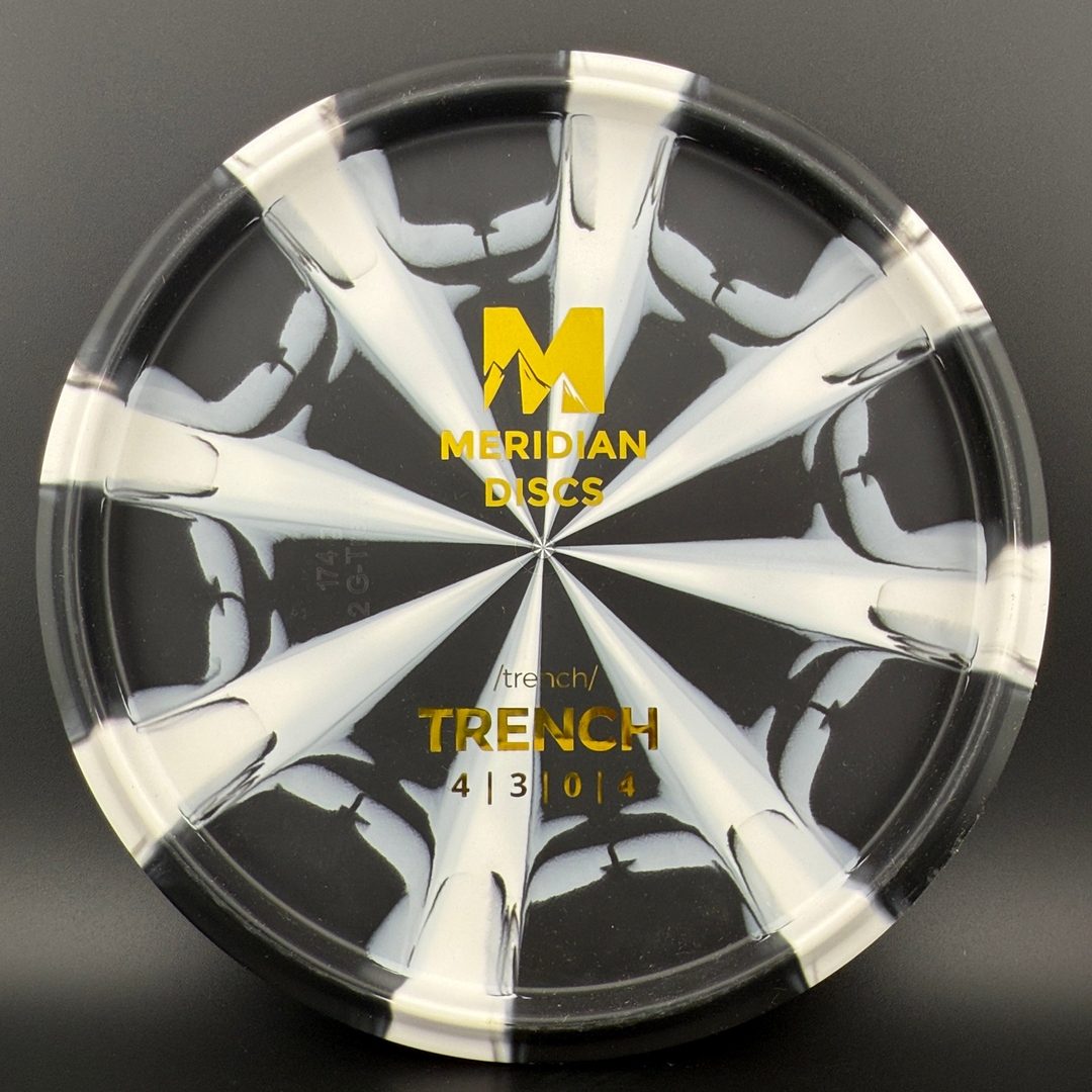 Marbled Graphite Trench Meridian Discs