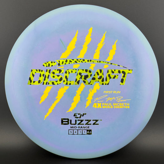 Swirly ESP Buzzz (First Run) - Paul McBeth 4x Claws - Blue Pink Teal