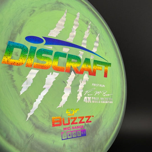 Swirly ESP Buzzz First Run - Paul McBeth 4x Claws - Acid Smoke Discraft