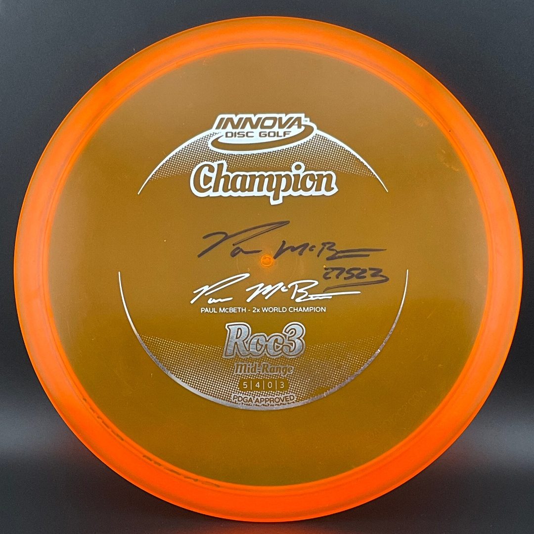 Champion Roc3 *Signed* - USED - 2013 Paul McBeth 2x! Innova