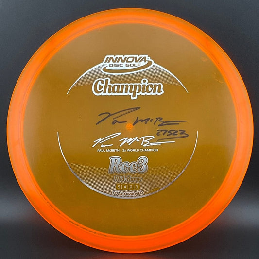 Champion Roc3 *Signed* - USED - 2013 Paul McBeth 2x! Innova