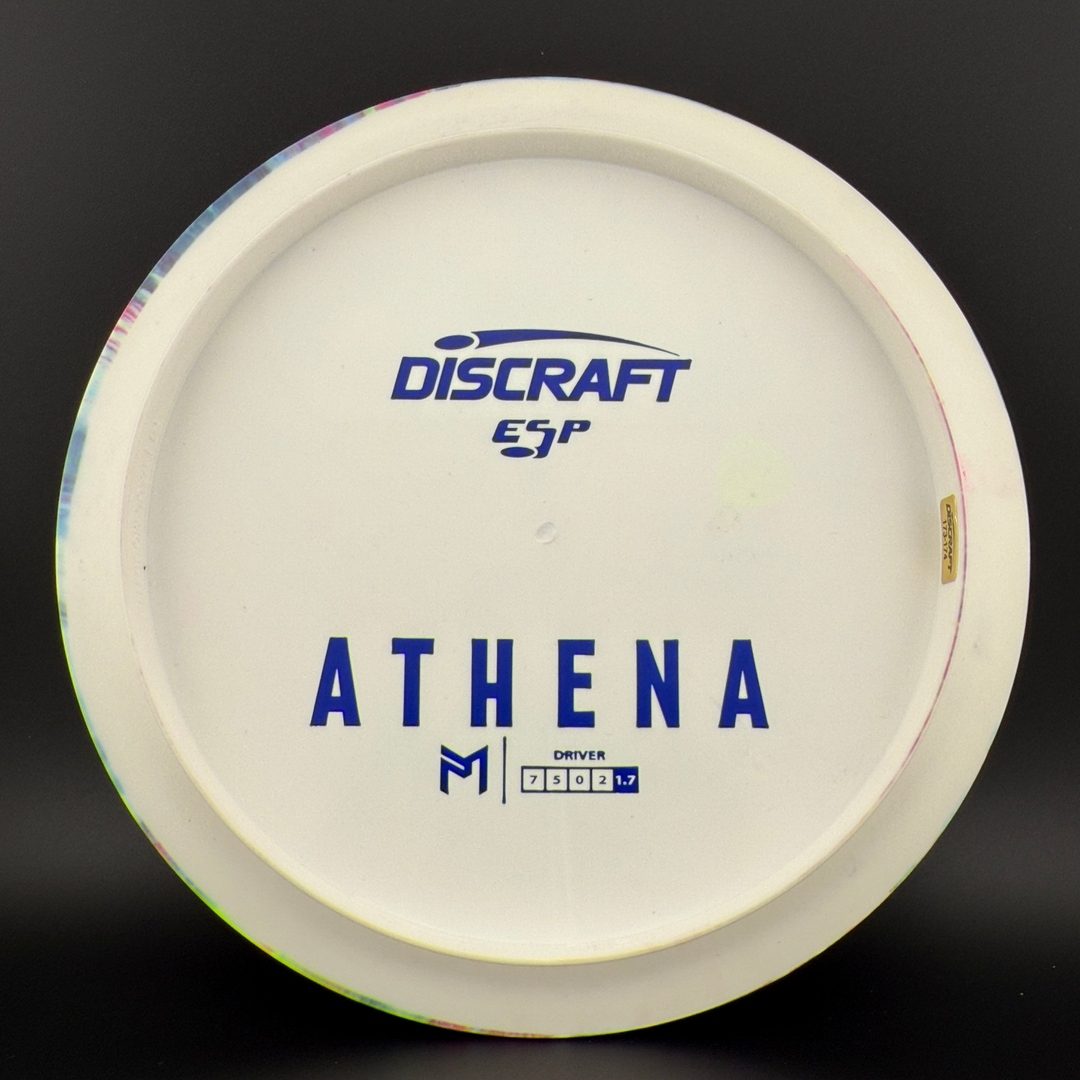 White ESP Athena - Greazy Dyed - Bottom Stamp Discraft