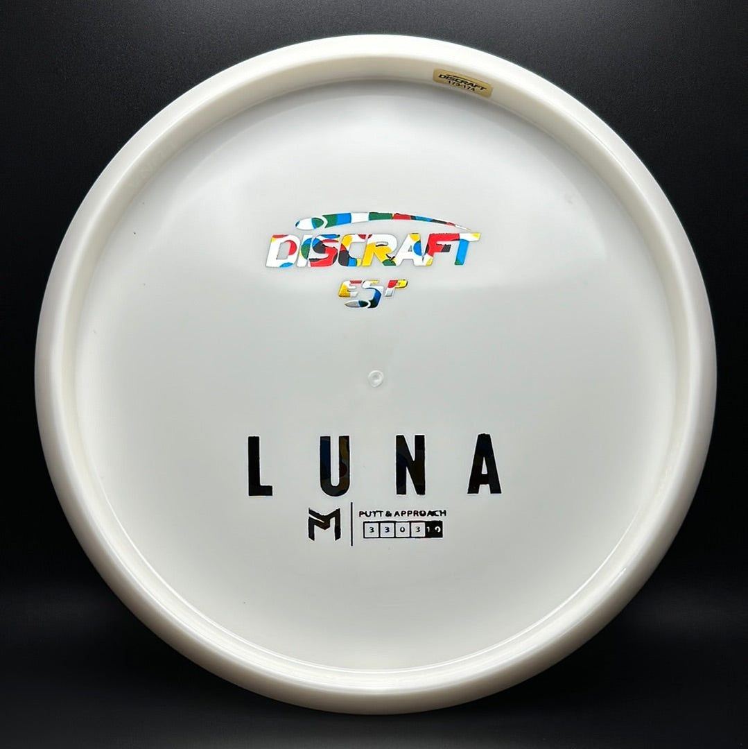 White ESP Luna - Bottom Stamp - Dyer's Delight Discraft