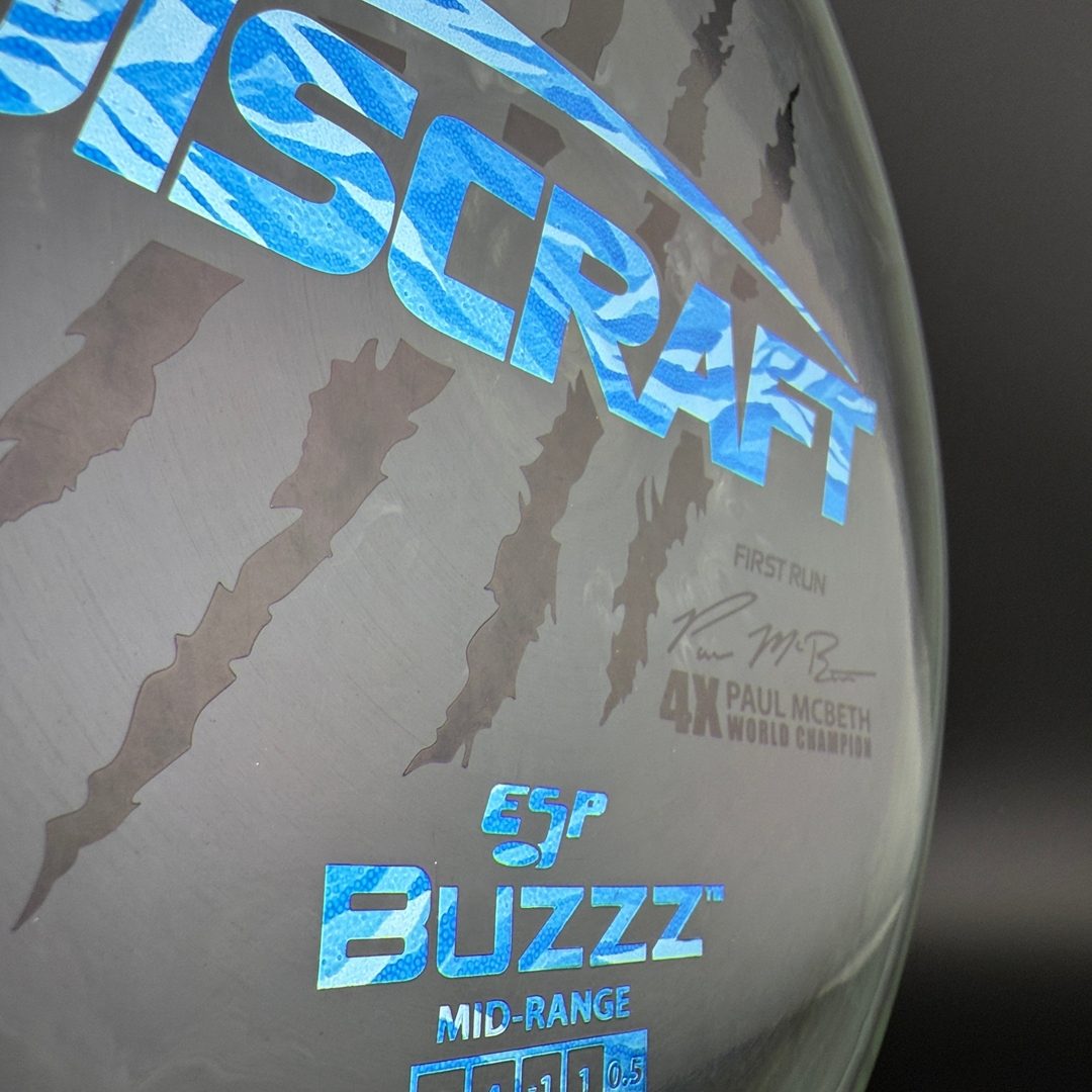 Swirly ESP Buzzz First Run - Paul McBeth 4x Claws - Black Jade Smoke Discraft