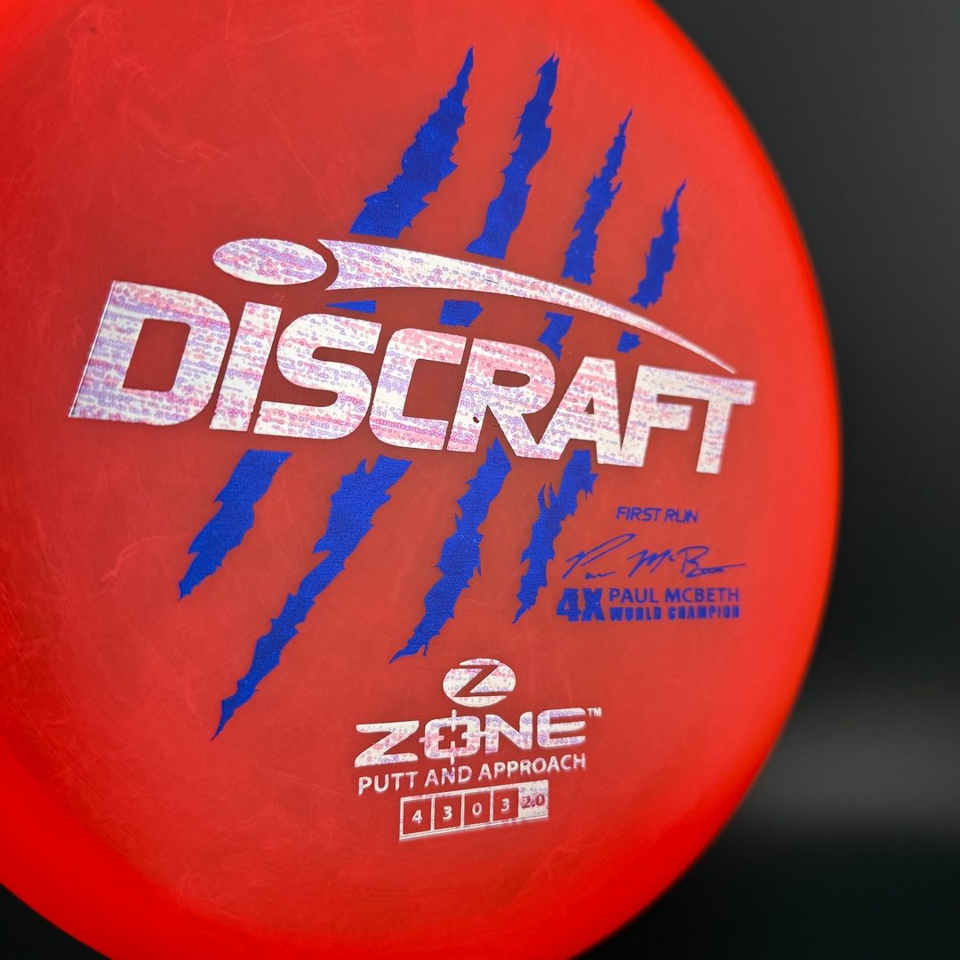 Z Zone First Run - Paul McBeth 4X Claws World Champion - Webby Discraft