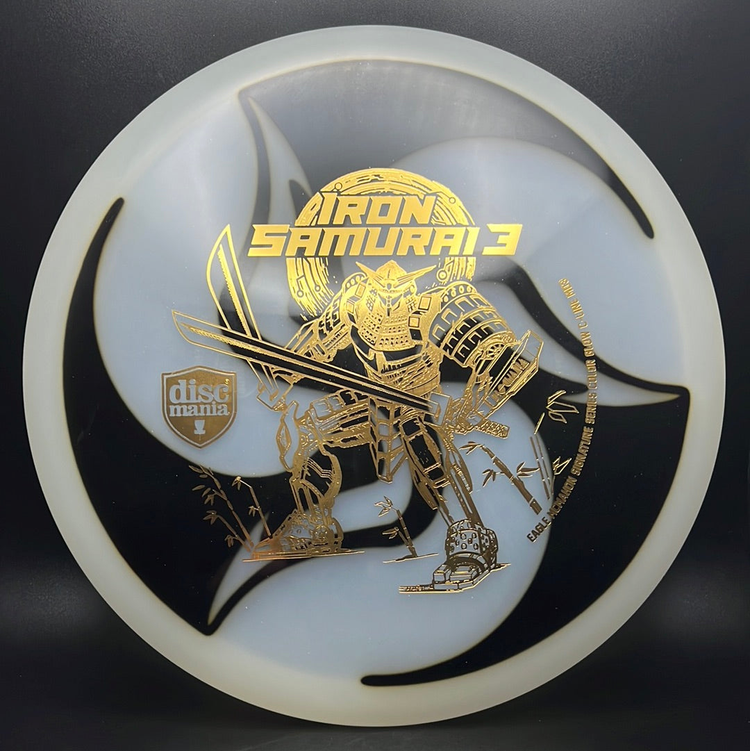 Iron Samurai 3 - Clear Glow MD3 - Offical Huk Tri Fly RARE! Discmania