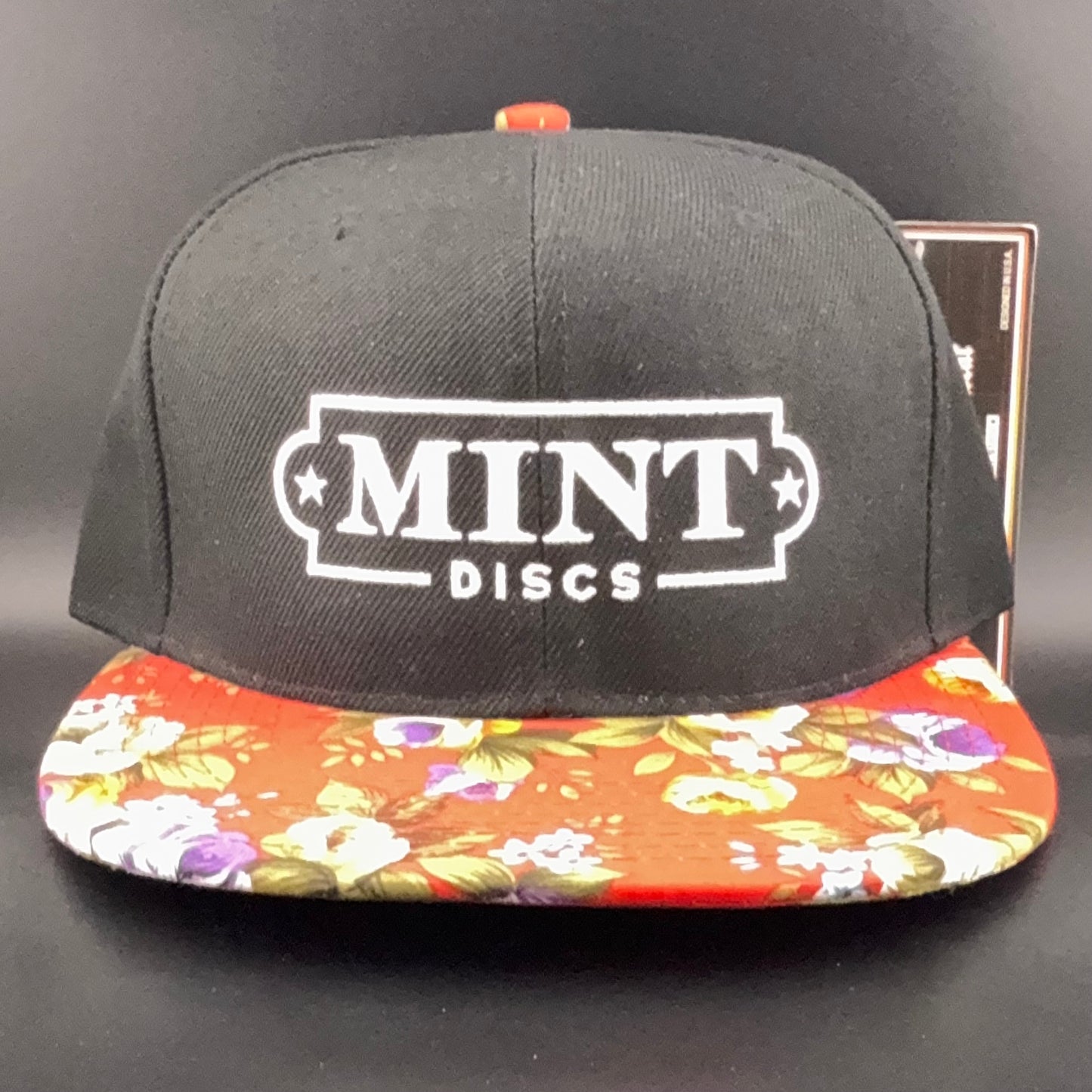 Flat Bill Snapback Hat - Fancy Print - Mint Discs