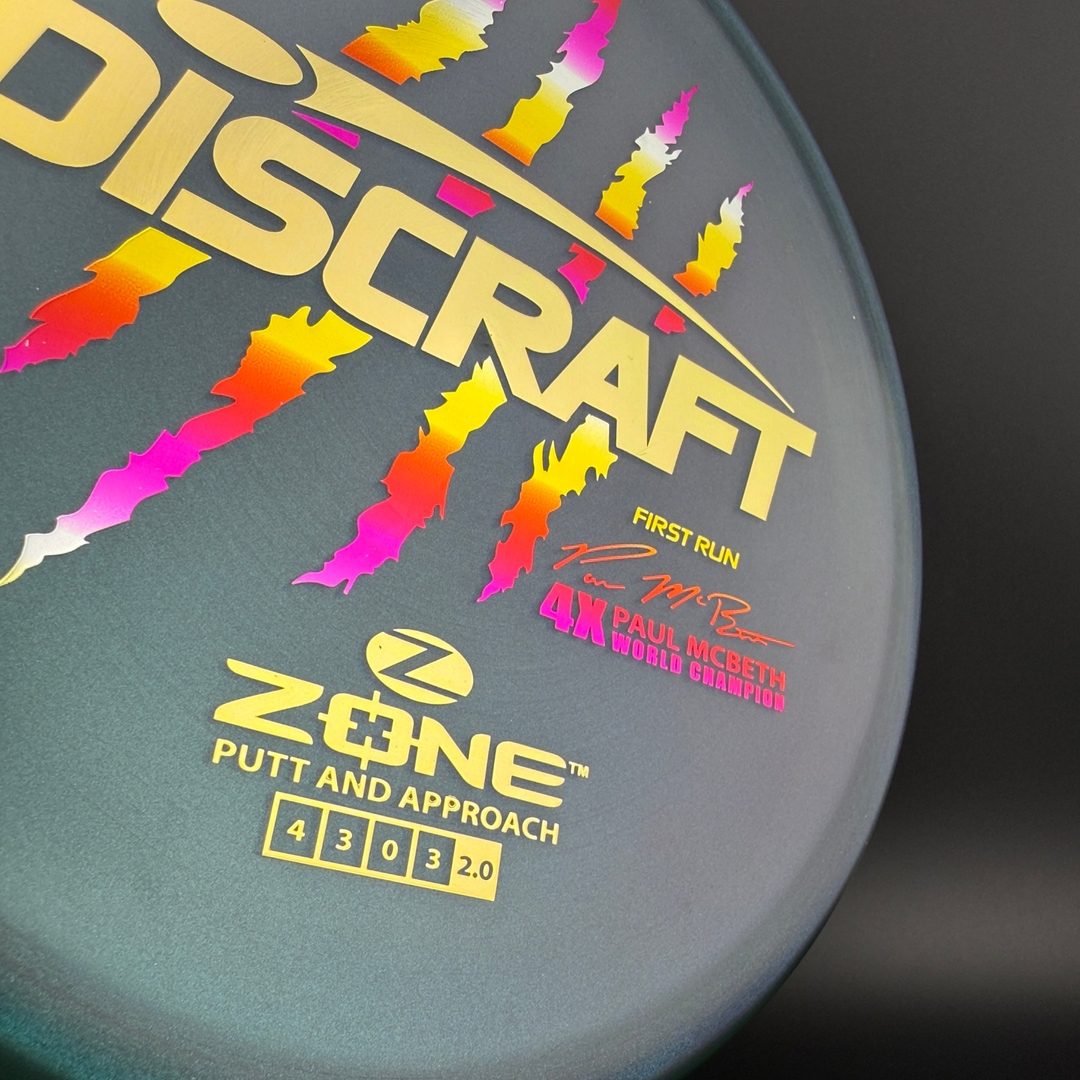 Z Zone First Run - Paul McBeth 4X Claws - Colorshift Discraft