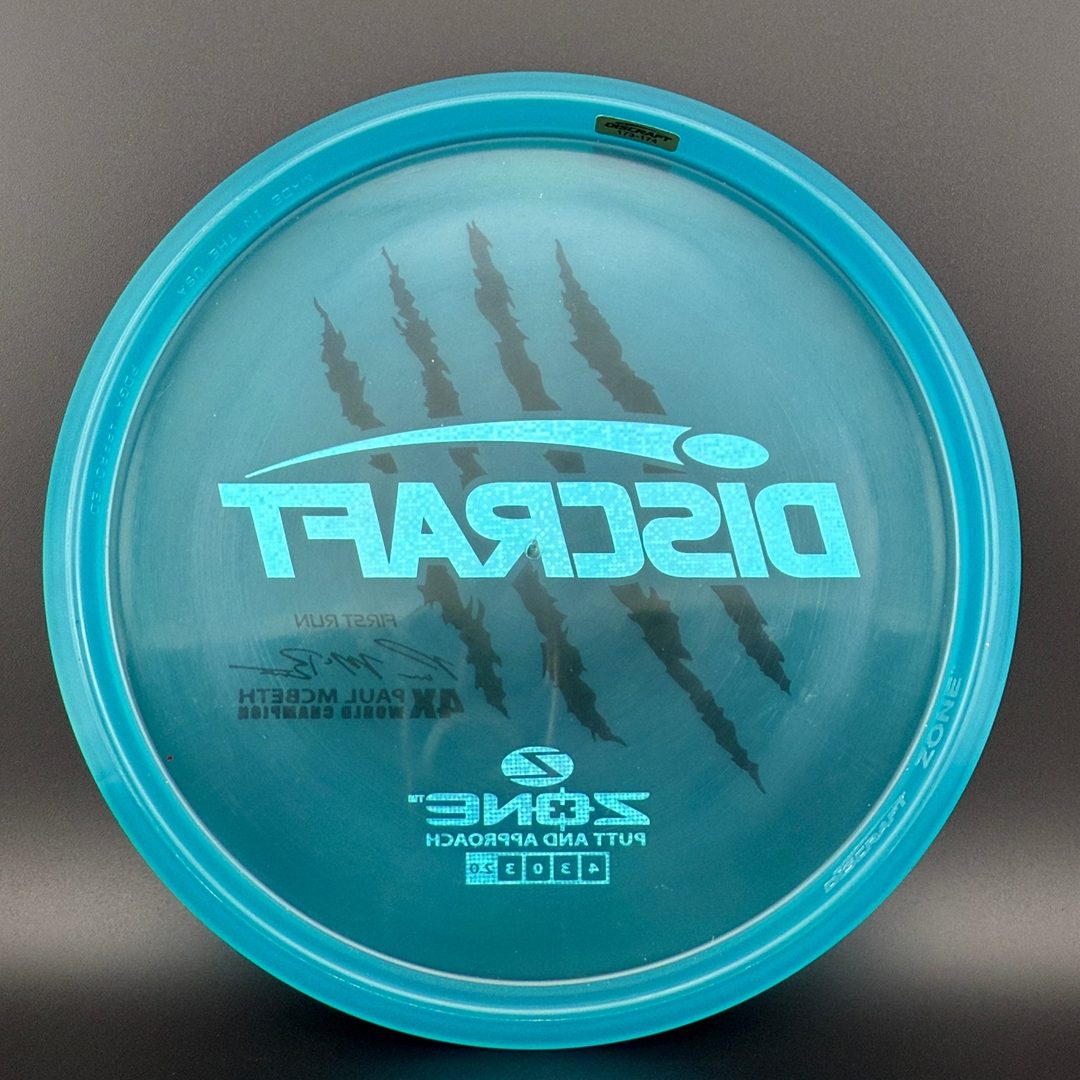 Z Zone First Run - Paul McBeth 4X Claws - Blue Discraft