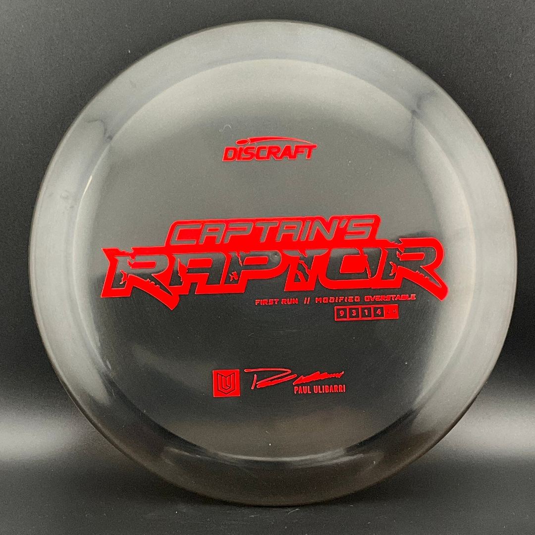 Captain's Raptor - First Run - Paul Ulibarri Signature Series - Metallic Iced Midnight Discraft