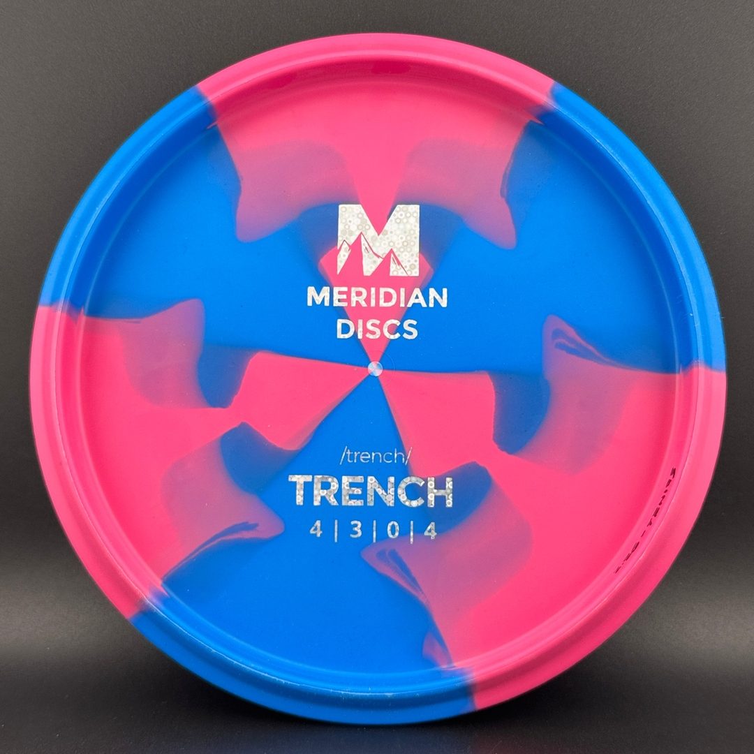 Marbled Graphite Trench Meridian Discs
