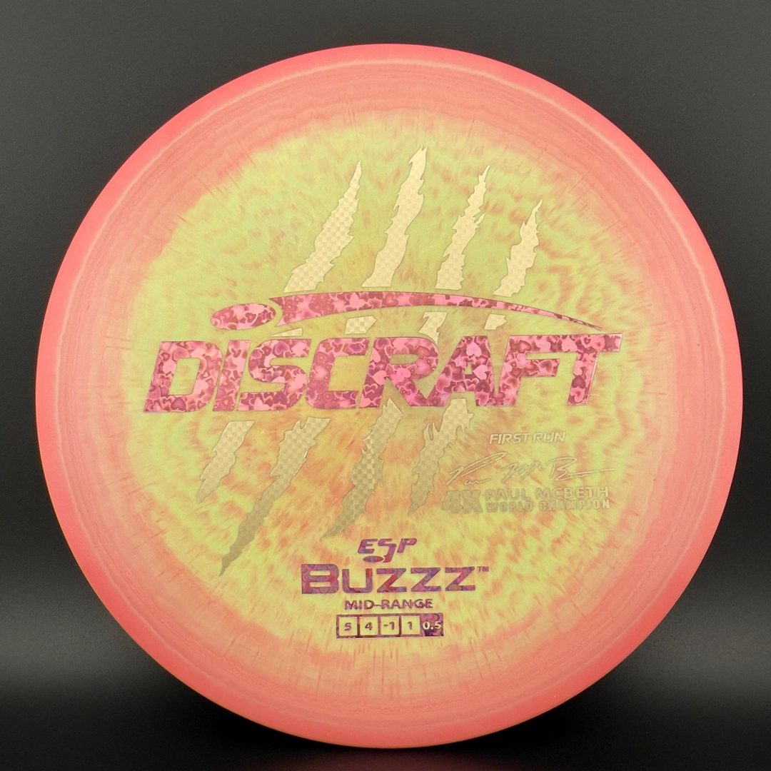 Swirly ESP Buzzz (First Run) - Paul McBeth 4x Claws - Pink Hearts