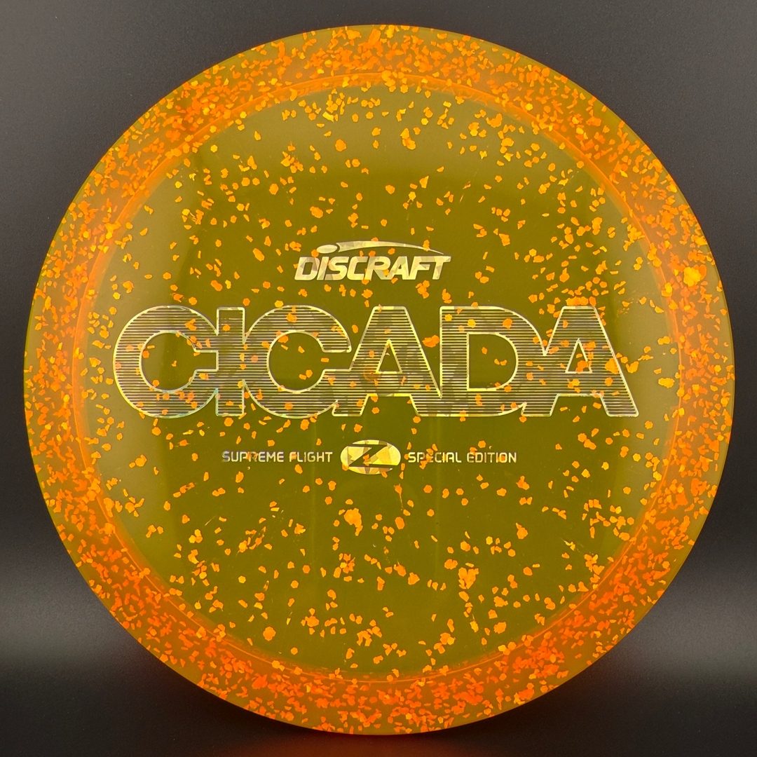 CryZtal Confetti Cicada - "Shredded Orange" Supreme Flight Open Discraft