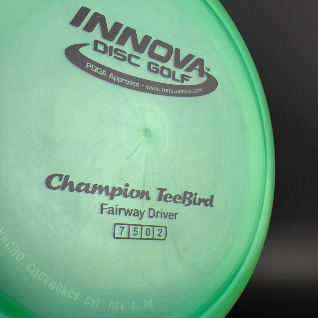 Champion Teebird - Patent Numbers - Flat, Gummy & Lightweight Innova