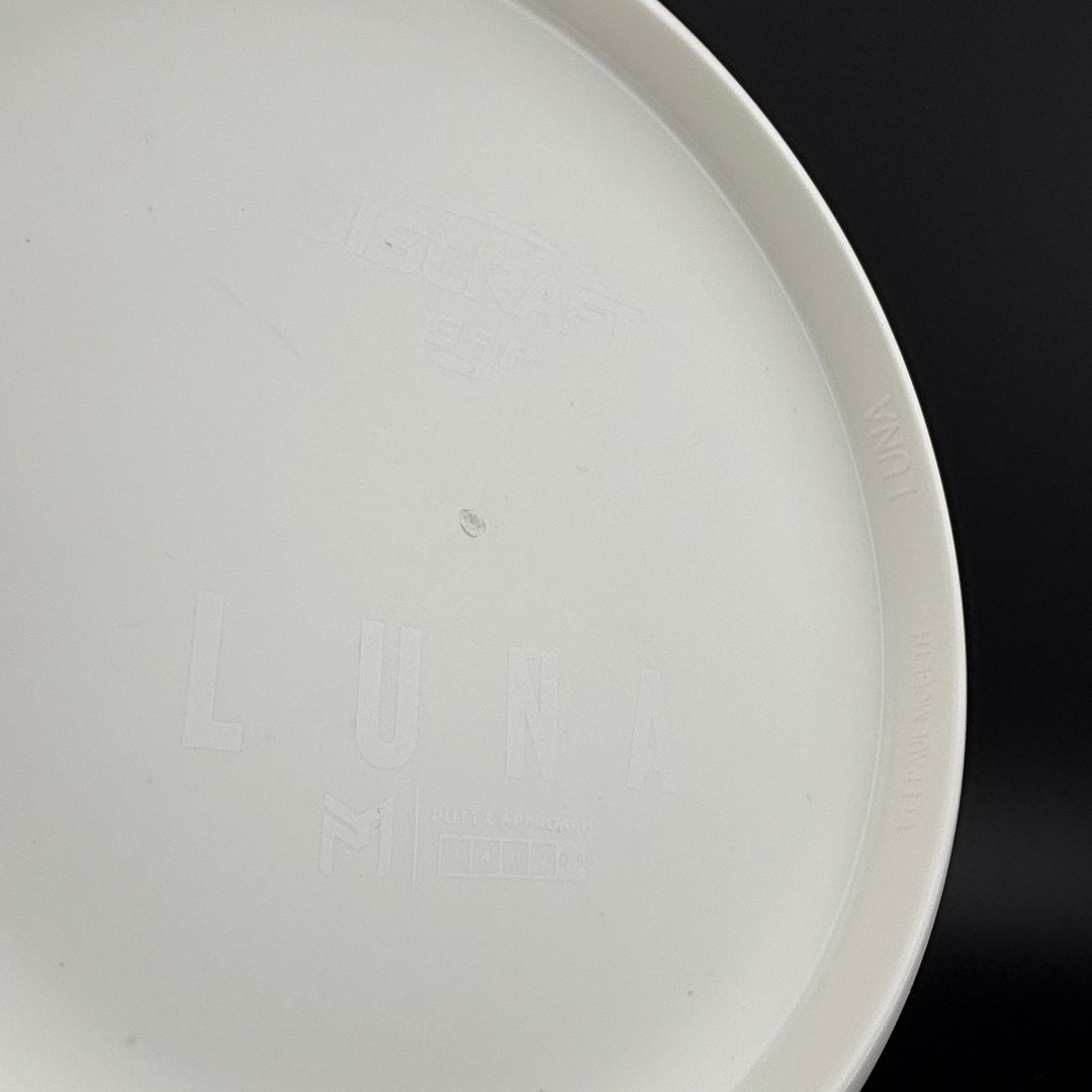 White ESP Luna - Bottom Stamp - Dyer's Delight Discraft