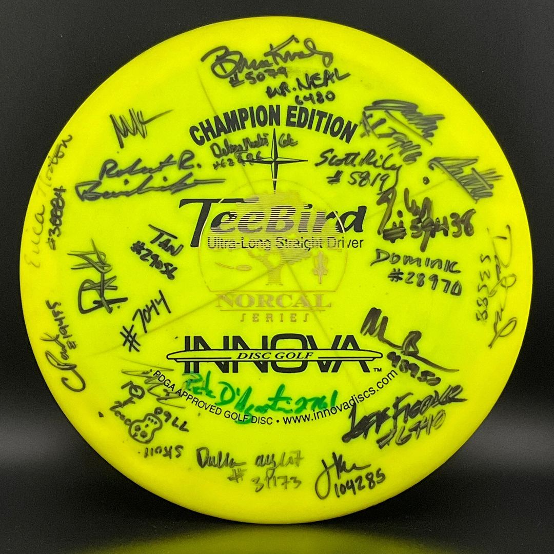 Champion Edition Teebird *Signed* - Norcal Series - 25 SIGNATURES! Innova