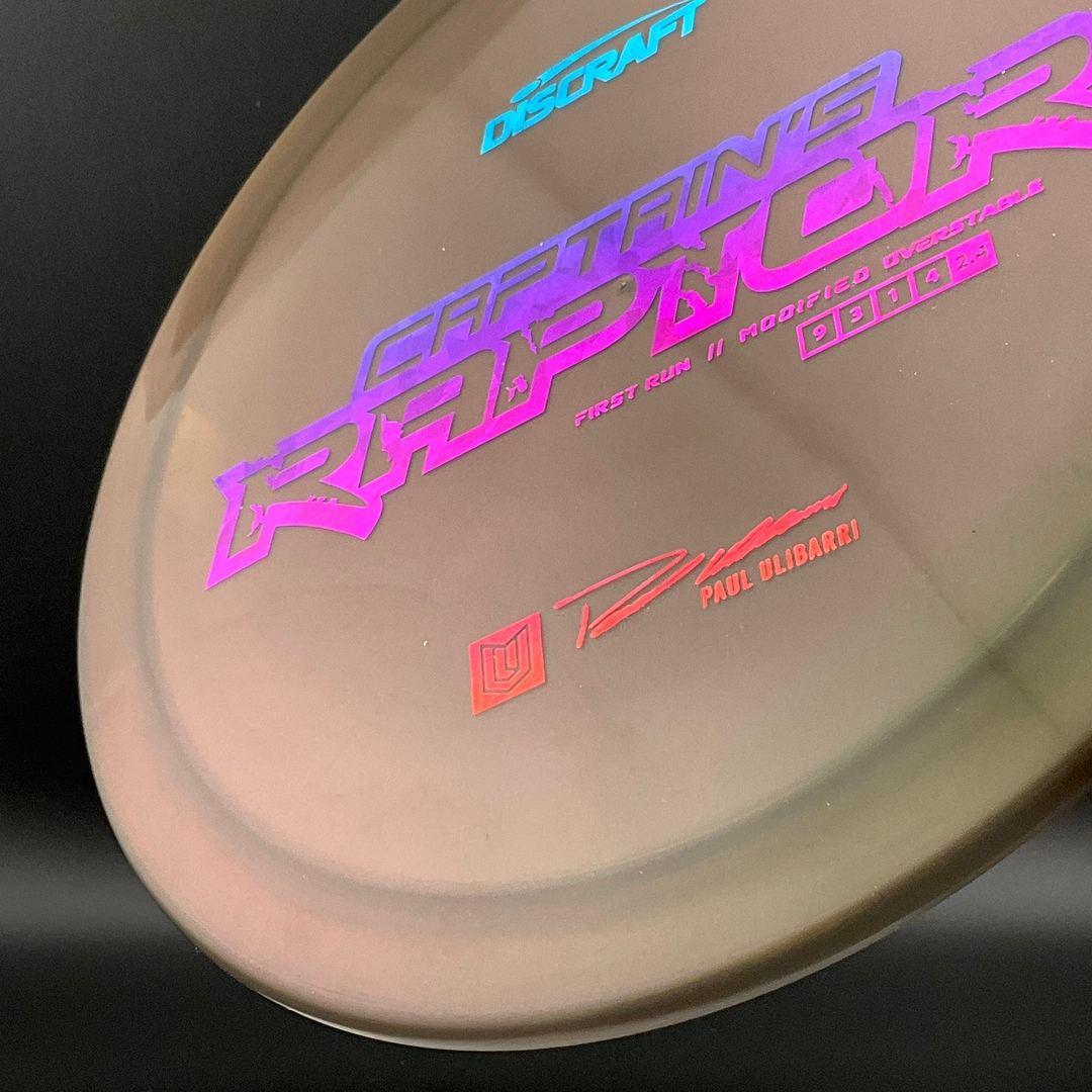 Captain's Raptor - First Run - Paul Ulibarri Signature Series - Metallic Iced Bronzed Colorshift Discraft