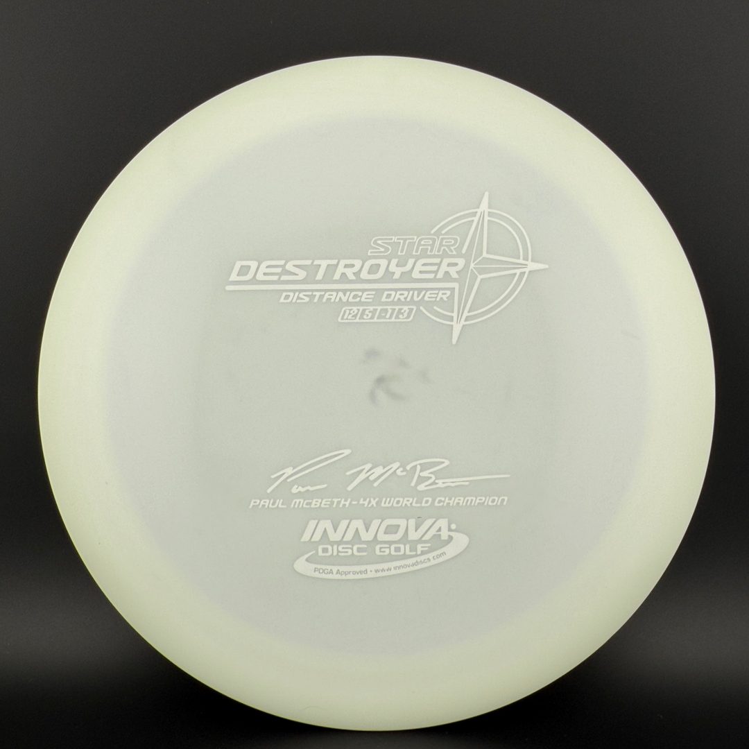 Star Destroyer - White on White - Paul McBeth 4x World Champion Innova