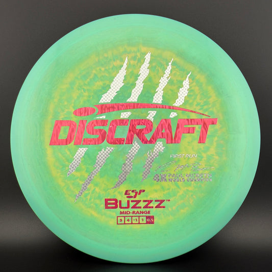 Swirly ESP Buzzz (First Run) - Paul McBeth 4x Claws - Teal Peach