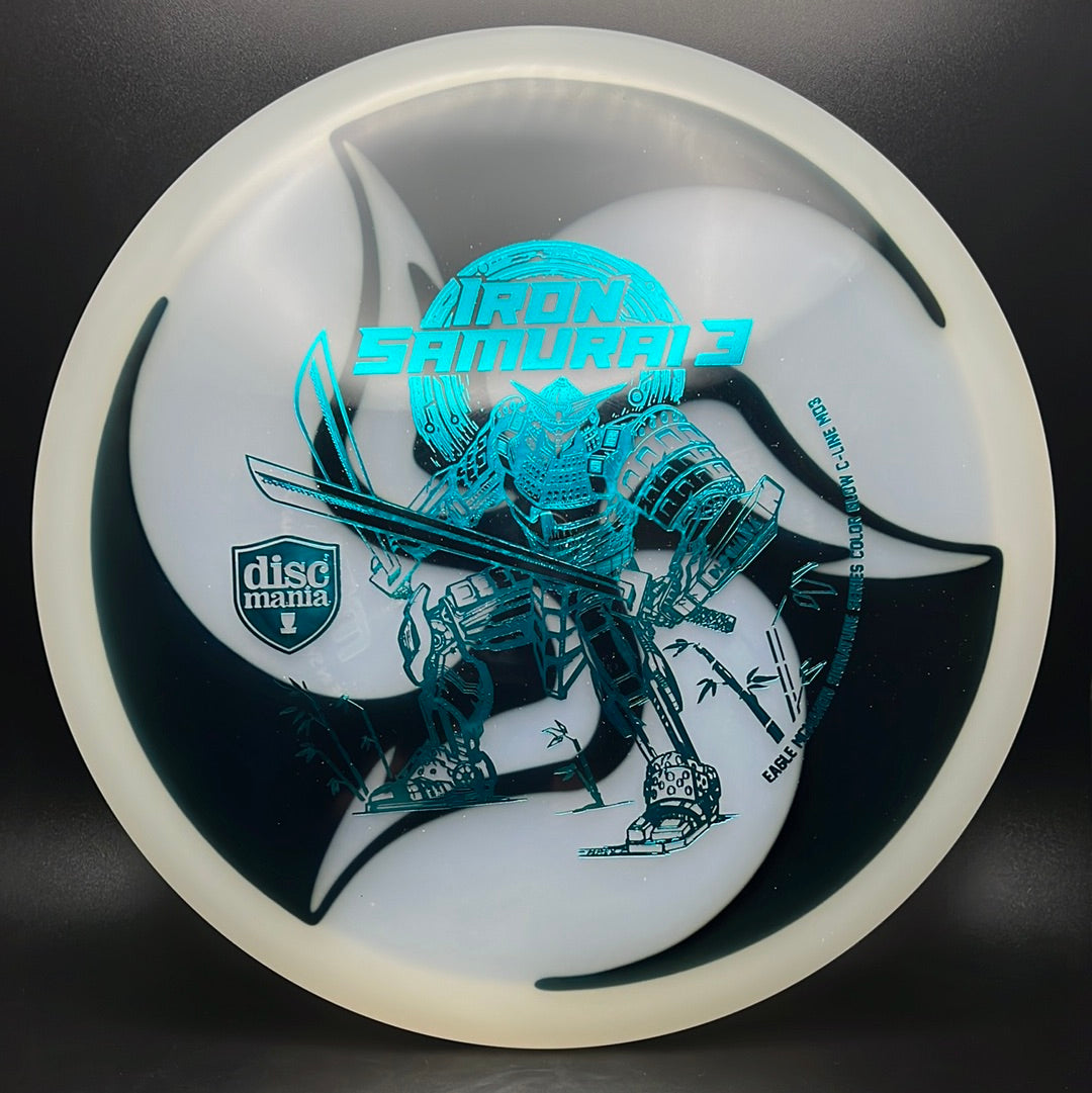 Iron Samurai 3 - Clear Glow MD3 - Offical Huk Tri Fly RARE! Discmania