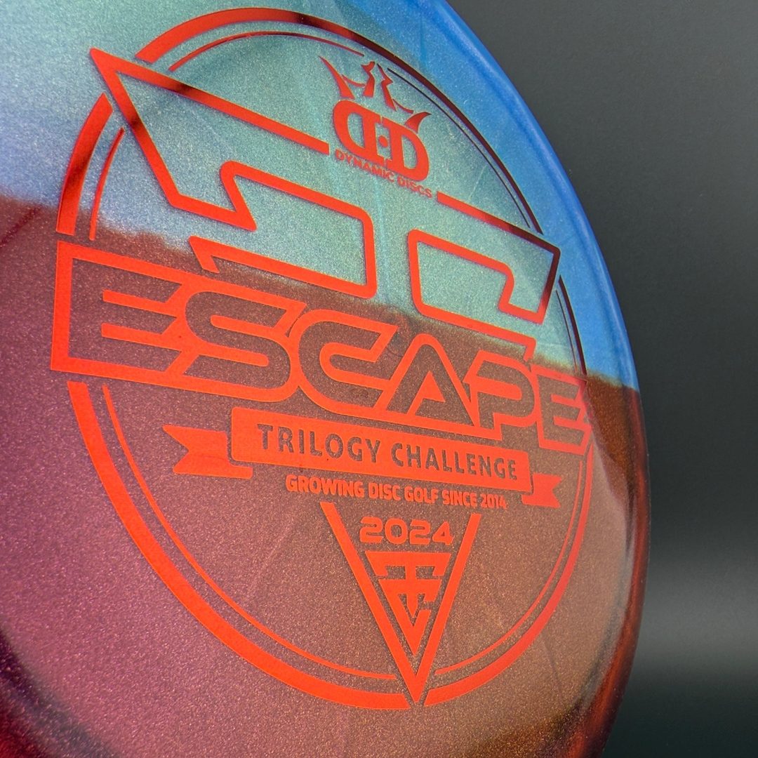 Lucid-Ice Glimmer Escape - Trilogy Challenge - Red Split Dyed Dynamic Discs