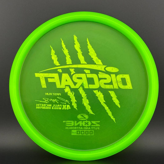 Z Zone First Run - Paul McBeth 4X Claws World Champion - Neon Lime - Used Discraft