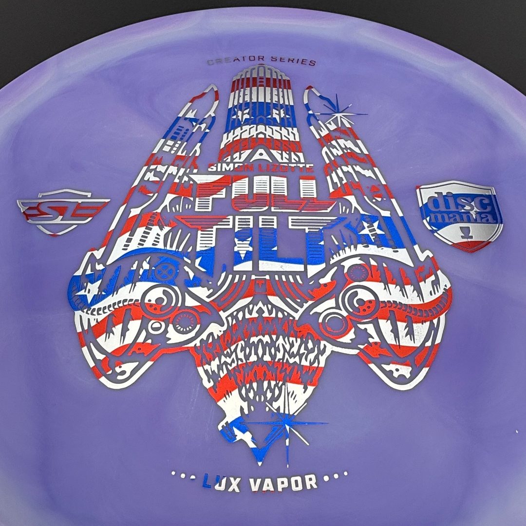 Lux Vapor Full Tilt - Simon Lizotte Creator Series - Orchid Grape White / US Flag Discmania