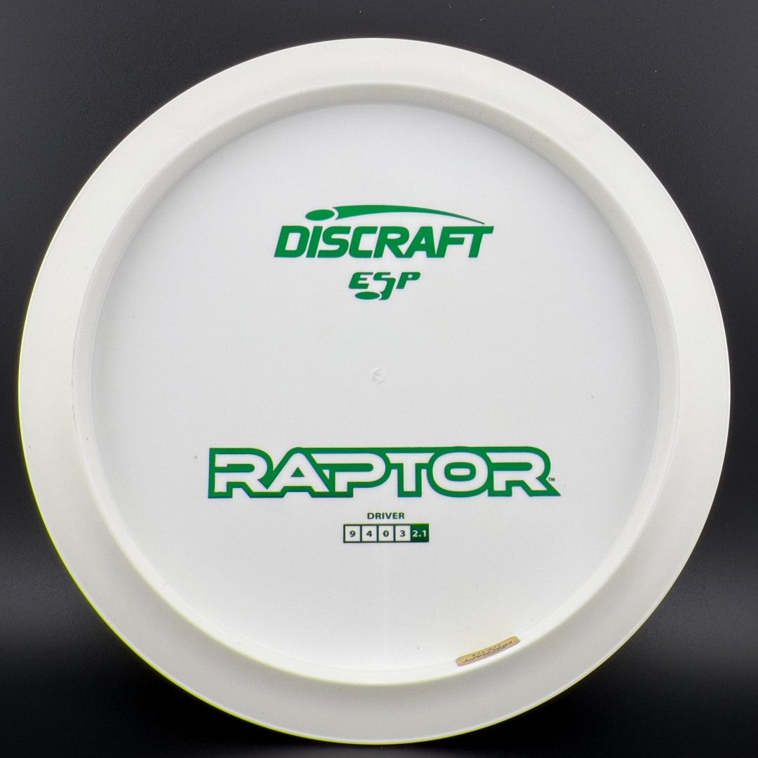 White ESP Raptor - Bottom Stamp Dyer's Delight Discraft
