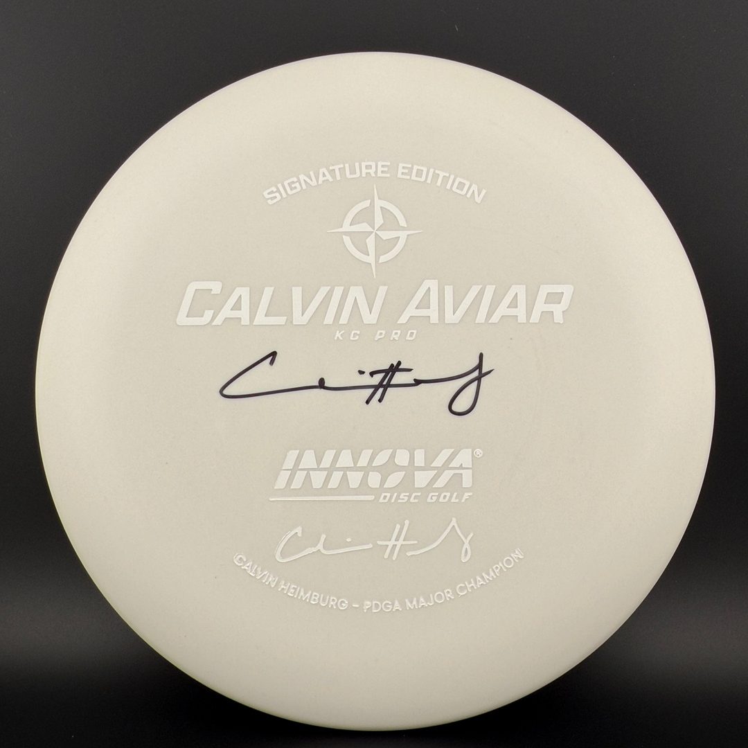 KC Pro Aviar - Calvin Heimburg Autographed White On White Innova